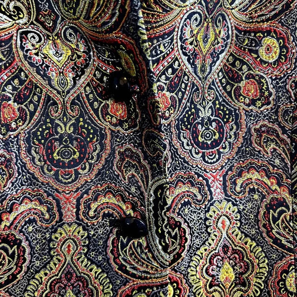 Dressbarn Silk Blend Paisley Dress Jacket Size Large - Picture 6 of 9